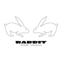 coelho logo modelo vector ícone ilustração design