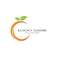 laranja logotipo vetor modelo