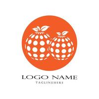 laranja logotipo vetor modelo