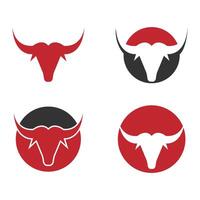 touro chifre logotipo e símbolos modelo vetor
