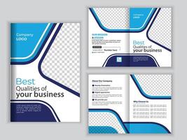 corporativo o negócio bifold design.business folheto cobrir página anual relatório.pro vetor. vetor