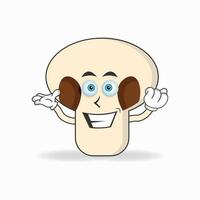 personagem de mascote de cogumelos com expressão de sorriso. ilustração vetorial vetor