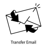 o email Serviços linear ícone vetor