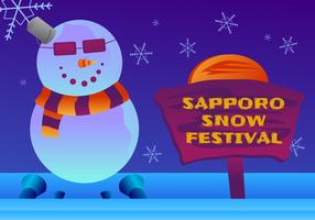 Vetores surpreendentes do festival da neve de Sapporo