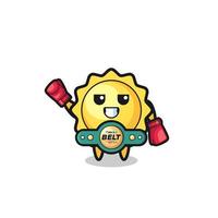personagem mascote do sun boxer vetor