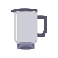 caneca térmica de alumínio vetor