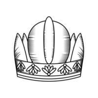 ícone do emblema da coroa vetor