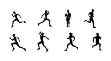 vetor ilustração do corrida atleta silhueta