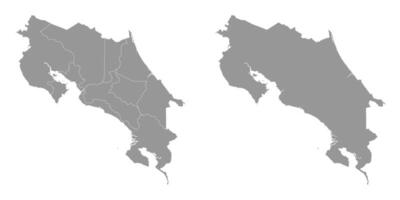 costa rica mapa com administrativo divisões. vetor ilustração.