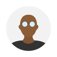 esvaziar face ícone avatar com óculos. vetor ilustração.