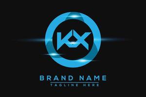 kx azul logotipo Projeto. vetor logotipo Projeto para negócios.
