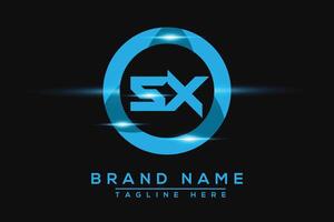 sx azul logotipo Projeto. vetor logotipo Projeto para negócios.