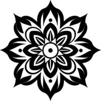 mandala, Preto e branco vetor ilustração