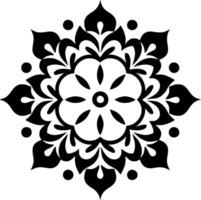 mandala - Preto e branco isolado ícone - vetor ilustração