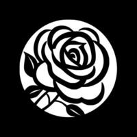 rosa - Preto e branco isolado ícone - vetor ilustração