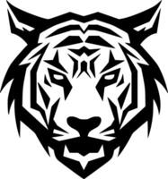 tigre - Preto e branco isolado ícone - vetor ilustração