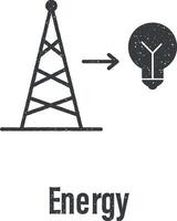 energia ícone vetor ilustração dentro carimbo estilo