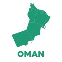 detalhado Omã mapa vetor