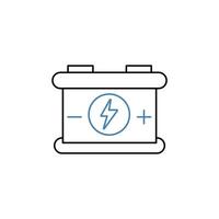 bateria conceito linha ícone. simples elemento ilustração. bateria conceito esboço símbolo Projeto. vetor