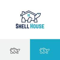 casa tartaruga casa imobiliária logotipo vetor