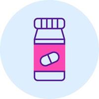 pílulas garrafa vecto ícone vetor
