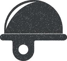 capacete vetor ícone ilustração com carimbo efeito