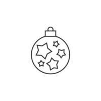 Natal esfera ícone dentro fino esboço estilo vetor