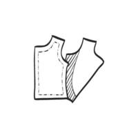 mão desenhado esboço ícone de costura padronizar vetor
