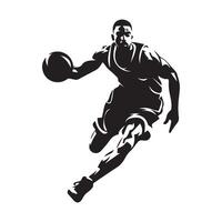 basquetebol jogador silhueta vetor ilustração.