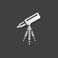 telescópio ícone dentro metálico cinzento cor estilo.espaço estrelas constelação vetor