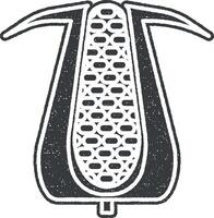 milho vegetal vetor ícone ilustração com carimbo efeito