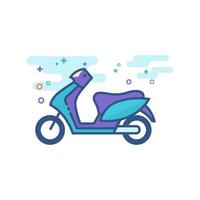 motocicleta ícone plano cor estilo vetor ilustração