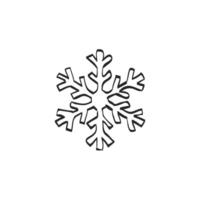 mão desenhado esboço ícone floco de neve vetor