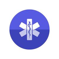 médico símbolo ícone dentro plano cor círculo estilo. vetor