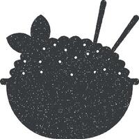 arroz, Comida vetor ícone ilustração com carimbo efeito