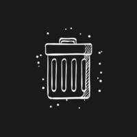 reciclar Lixo pode rabisco esboço ilustração vetor