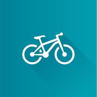 montanha bicicleta plano cor ícone grandes sombra vetor ilustração