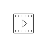 vídeo Arquivo formato ícone dentro fino esboço estilo vetor