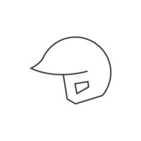 beisebol capacete ícone dentro fino esboço estilo vetor