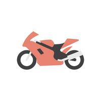 motocicleta ícone dentro plano cor estilo. esporte, velocidade, raça vetor