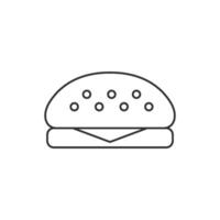 hamburguer ícone dentro fino esboço estilo vetor