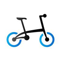 bicicleta ícone dentro duo tom cor. esporte ciclismo dobrando vetor