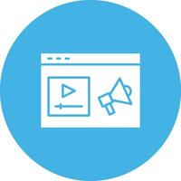 vídeo marketing ícone vetor imagem. adequado para Móvel aplicativos, rede apps e impressão meios de comunicação.