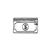 mão desenhado esboço ícone dinheiro vetor