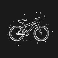 montanha bicicleta rabisco esboço ilustração vetor