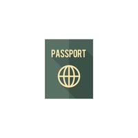 Passaporte ícone dentro plano cor estilo. nacionalidade identidade pessoas identificar vetor
