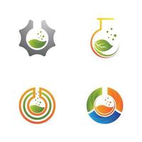 conjunto de ícones de logotipo de laboratório vetor