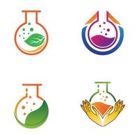 conjunto de ícones de logotipo de laboratório vetor