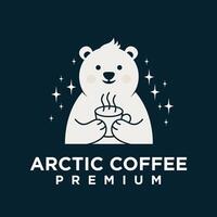 polar Urso café logotipo ícone ilustração Projeto vetor