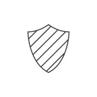 escudo ícone dentro fino esboço estilo vetor